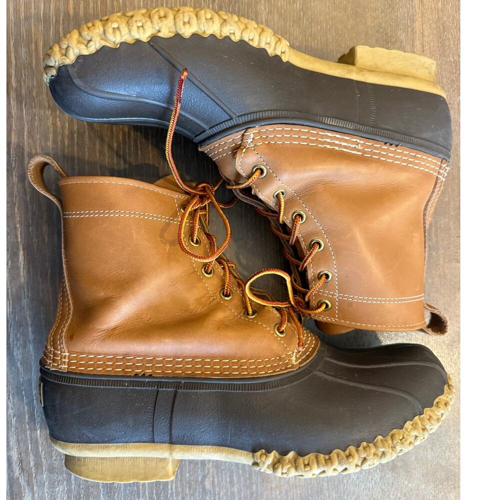 L.L. Bean Men's Leather Duck Boot Brown Vibram Gumlite Sole 11.5 D Winter USA